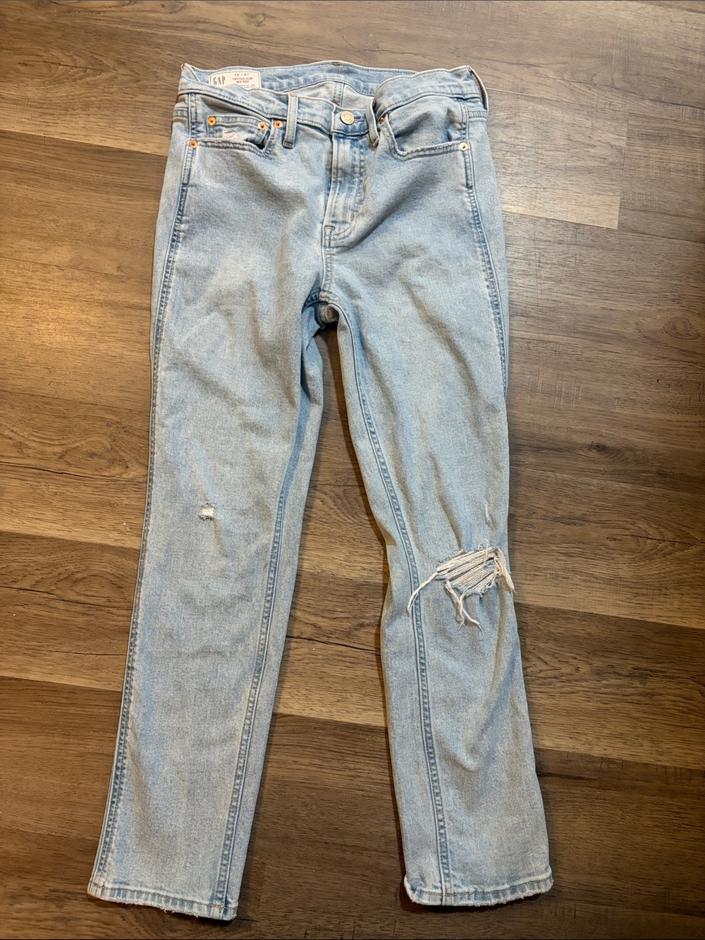 GAP Light Wash Vintage Slim Mid Rise Jeans